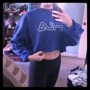 Vintage Cropped FILA Crewneck